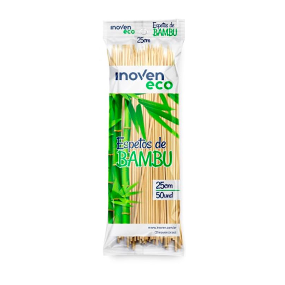 ESPETO P CHURR BAMBU 25CM INOVEN (1X50U