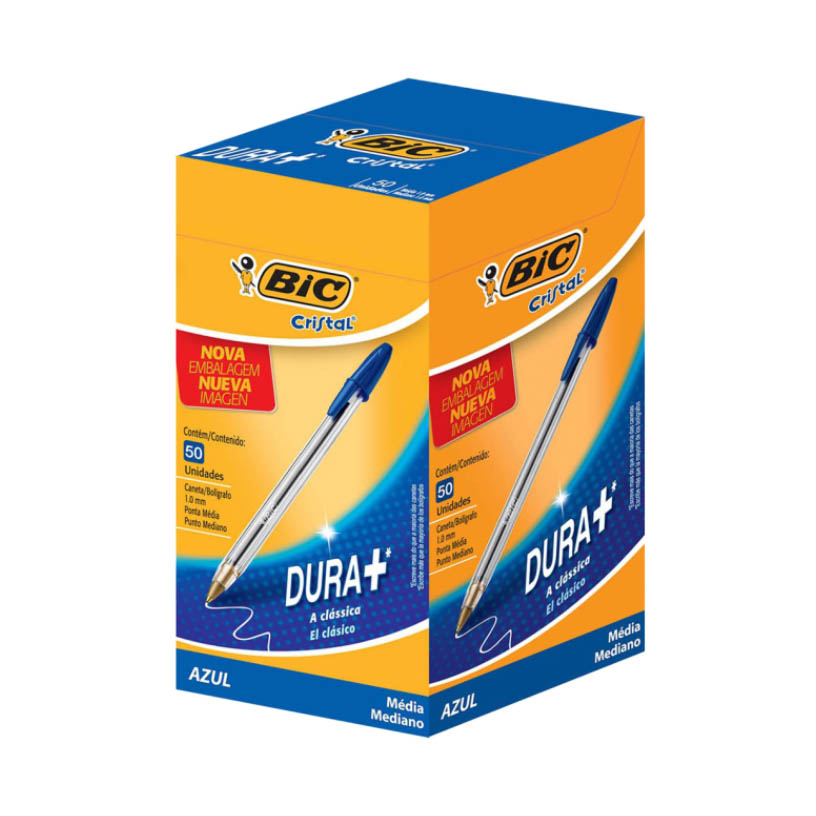 CANETA ESFER  AZ CRIS L10P9 BIC 10X50U