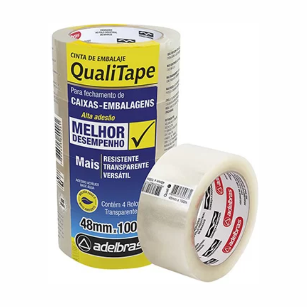 FITA TRANSP 48MMX100M ADELBRAS 1X4RL 