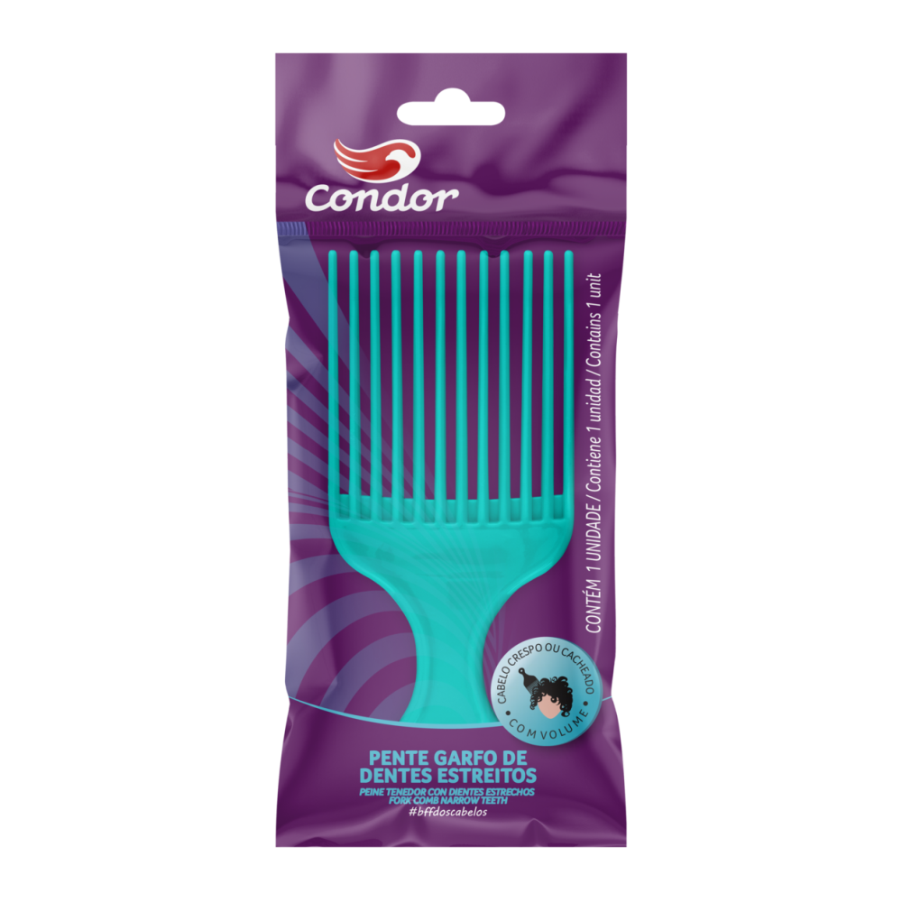PENTE AFRO DENTES ESTREITOS CONDOR 9892