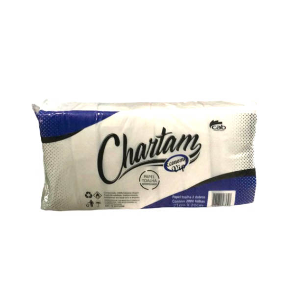PAPEL TOALHA BRANCO CHARTAM  1X1000FLS 