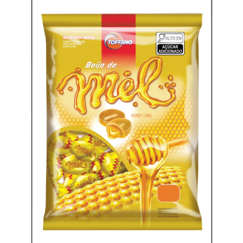 BALA DURA BEIJO DE MEL TOFFANO 1X500G 