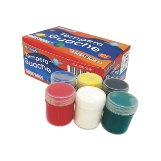 TINTA GUACHE 15ML SORT PLANETA 1X6UN 