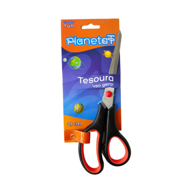 TESOURA USO GERAL 21CM PLANETA 1UN 