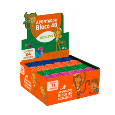 APONTADOR BLOCO 4CM DEPOS LEOELEO 1X24UN