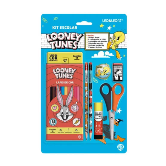 KIT ESCOLAR LOONEY TUNES LEO E LEO 1X7UN