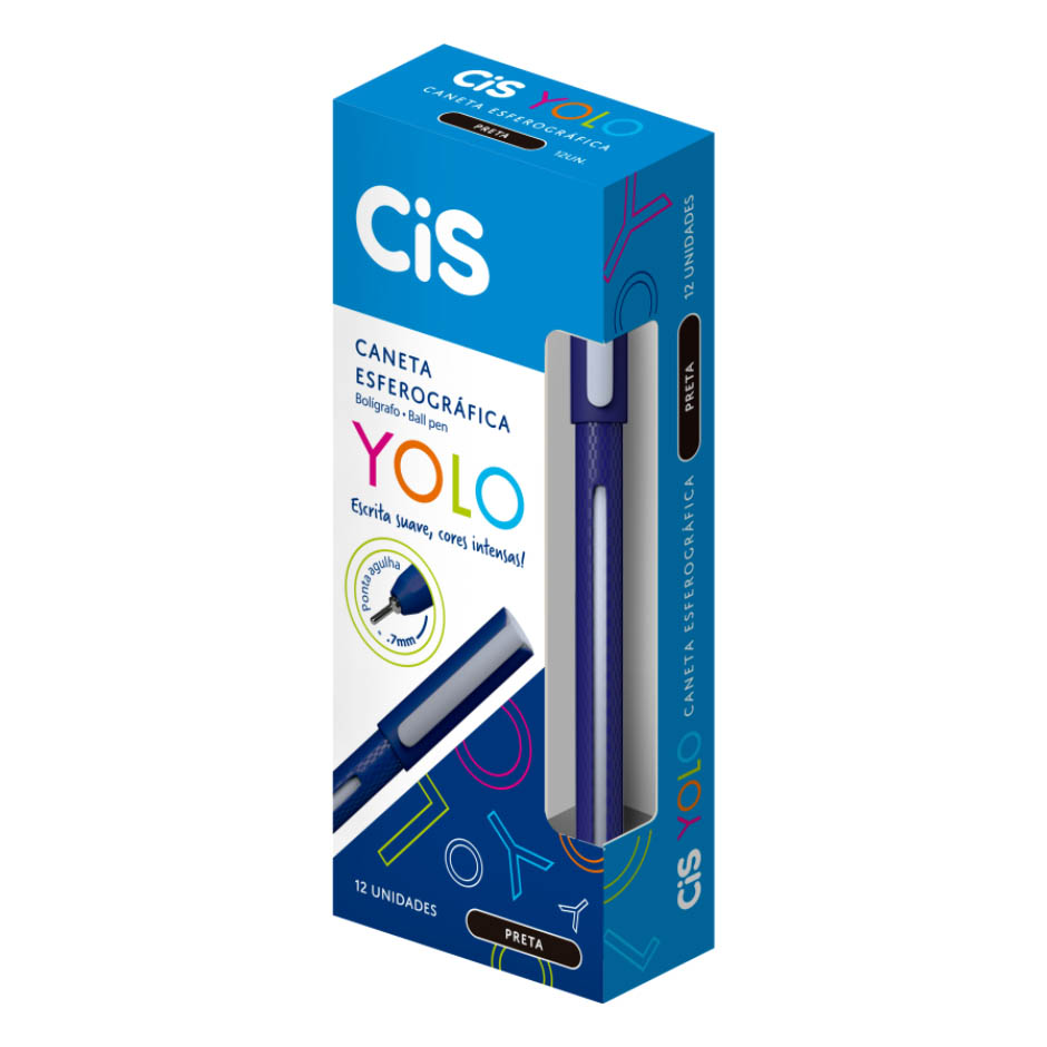 CANETA ESFER 07MM YOLO PT CIS 1X12UN
