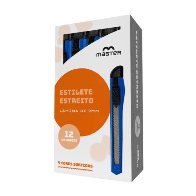 ESTILETE ESTREITO PLAST 38MM MASTER1X12U