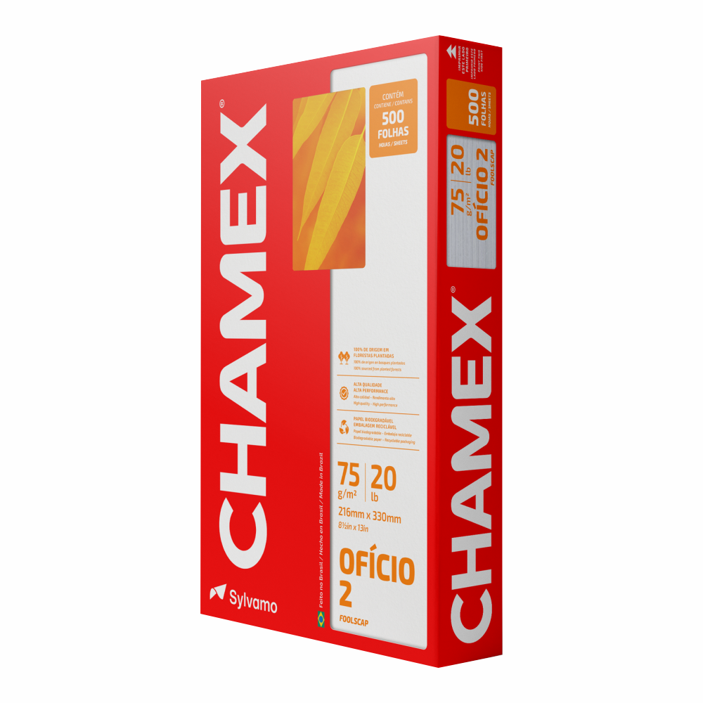 PAPEL OFICIO A2 CHAMEX BR 75G 1X500FLS