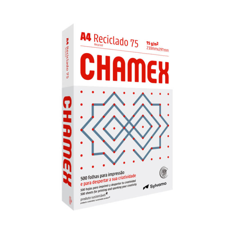 PAPEL OFICIO A4 RECICL CHAMEX 75GR(1X500