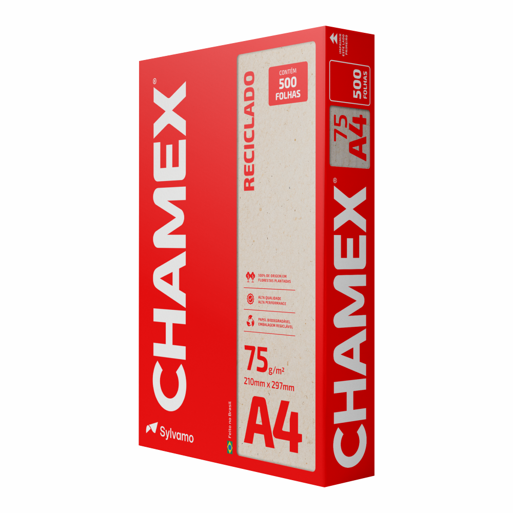 PAPEL OFICIO A4 RECICL CHAMEX 75GR(1X500