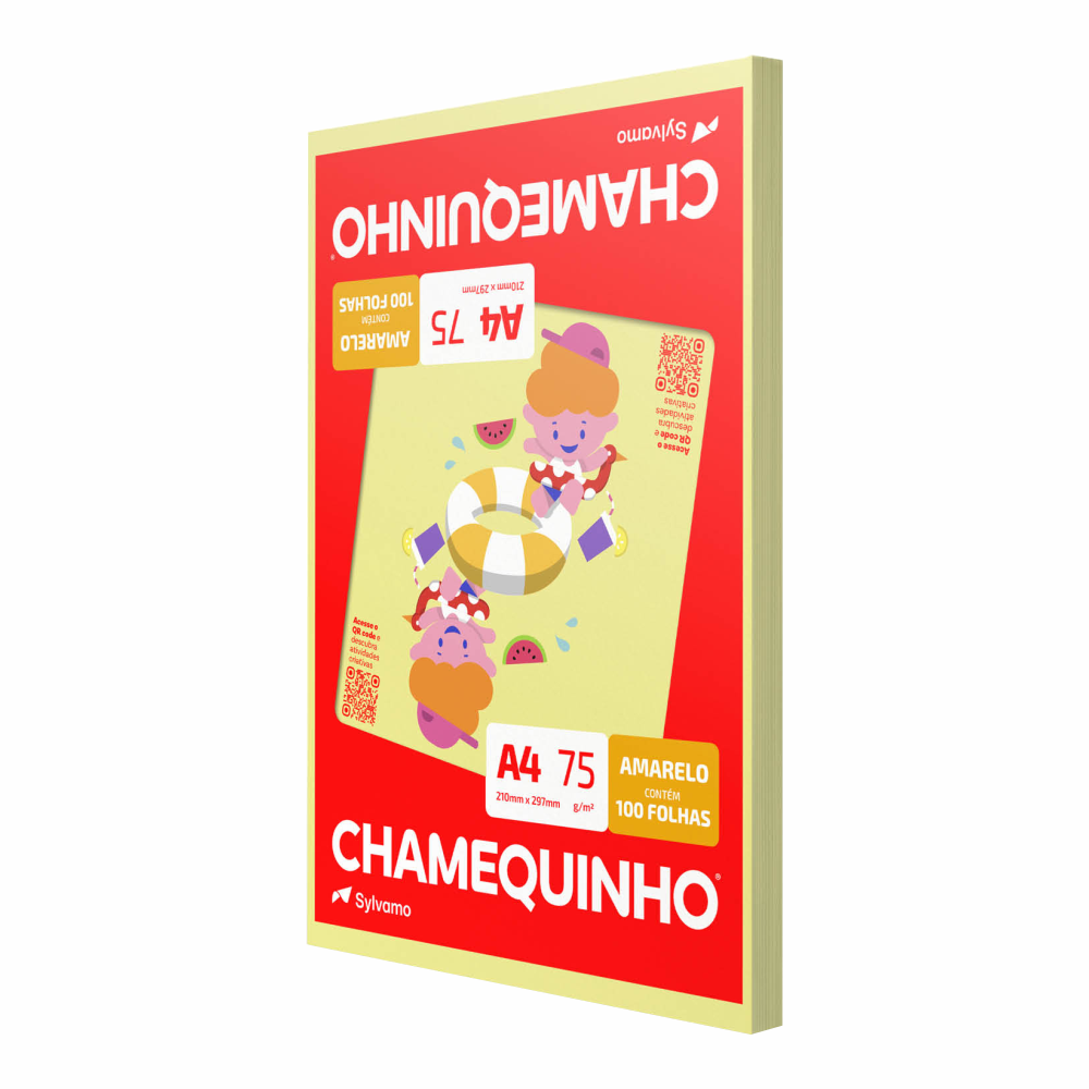 PAPEL OFICIO A4 CHAMEQUINHO AM 1X100FLS