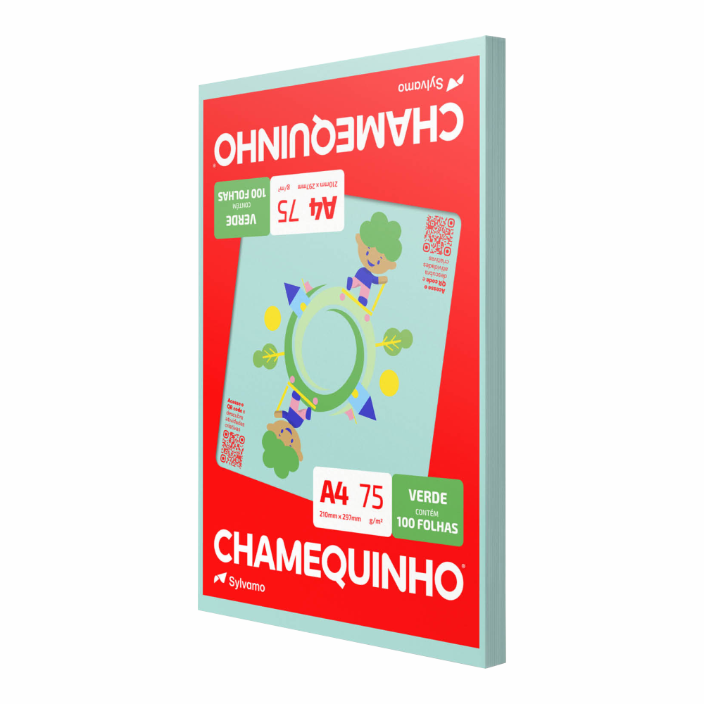 PAPEL OFICIO A4 CHAMEQUINHO VD 1X100FLS