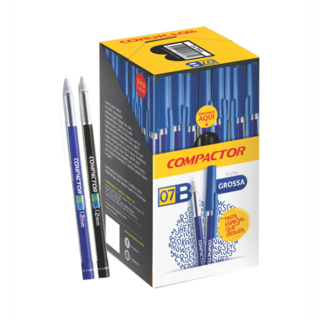 CANETA ESFER  VM 07 B 1 2MM  COMP 1X50UN