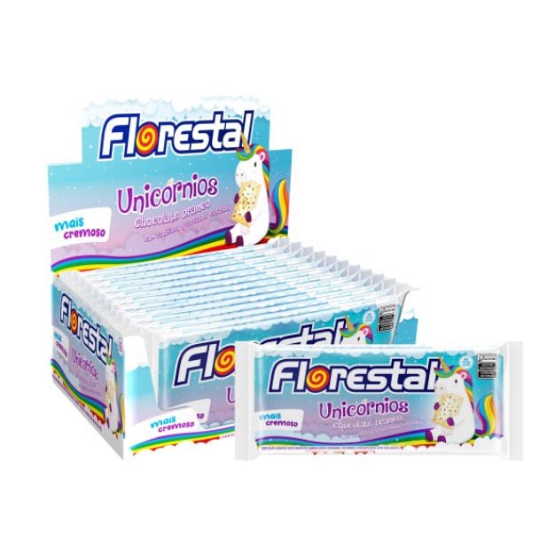 BARRA DE CHOCOLATE BR UNICORNIOS  12X80G