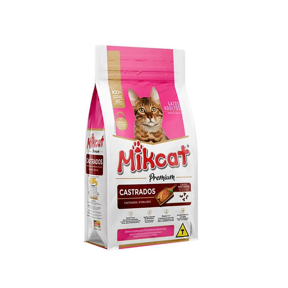 RACAO MIKCAT GATOS CASTRADOS 35 1X1KG