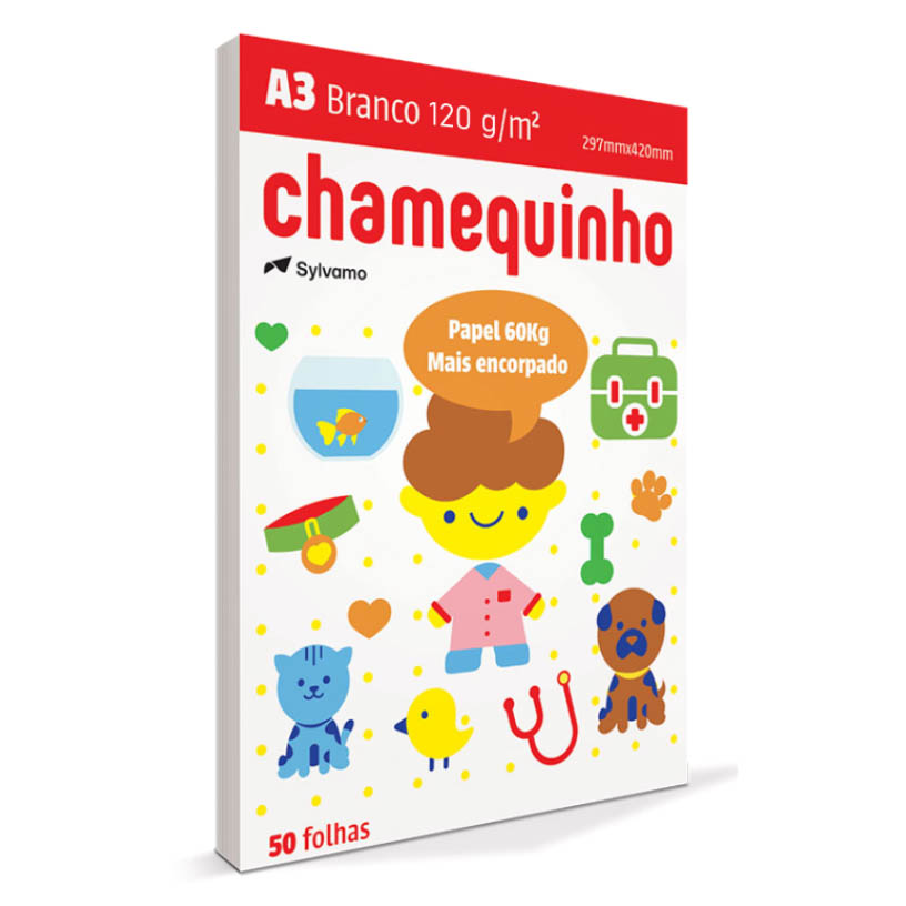 PAPEL OFICIO A3 CHAMEQUINHO BR 120G 50FL