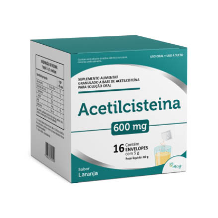 ACETILCISTEINA 16ENV 5G SAB LARANJ 600MG