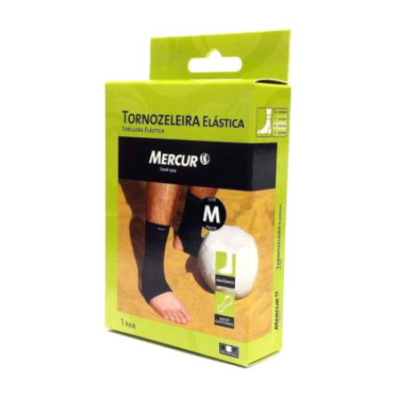 TORNOZELEIRA ELASTICA MERCUR PRETO M 1UN