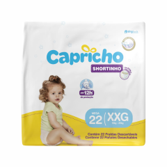 FRALDA CAPRICHO SHORT MEGA XXG 1X22UN