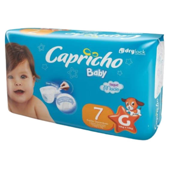 FRALDA CAPRICHO BABY REG G 1X7