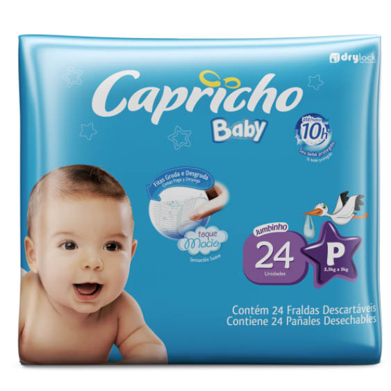 FRALDA CAPRICHO BABY JUMBINHO P 1X24