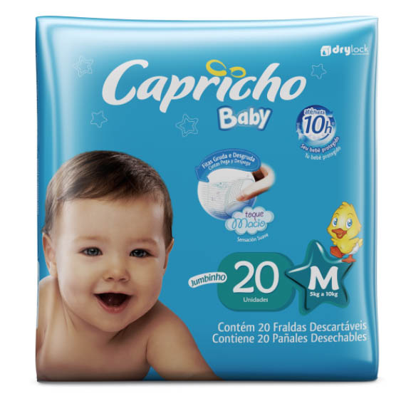 FRALDA CAPRICHO BABY JUMBINHO M 1X20