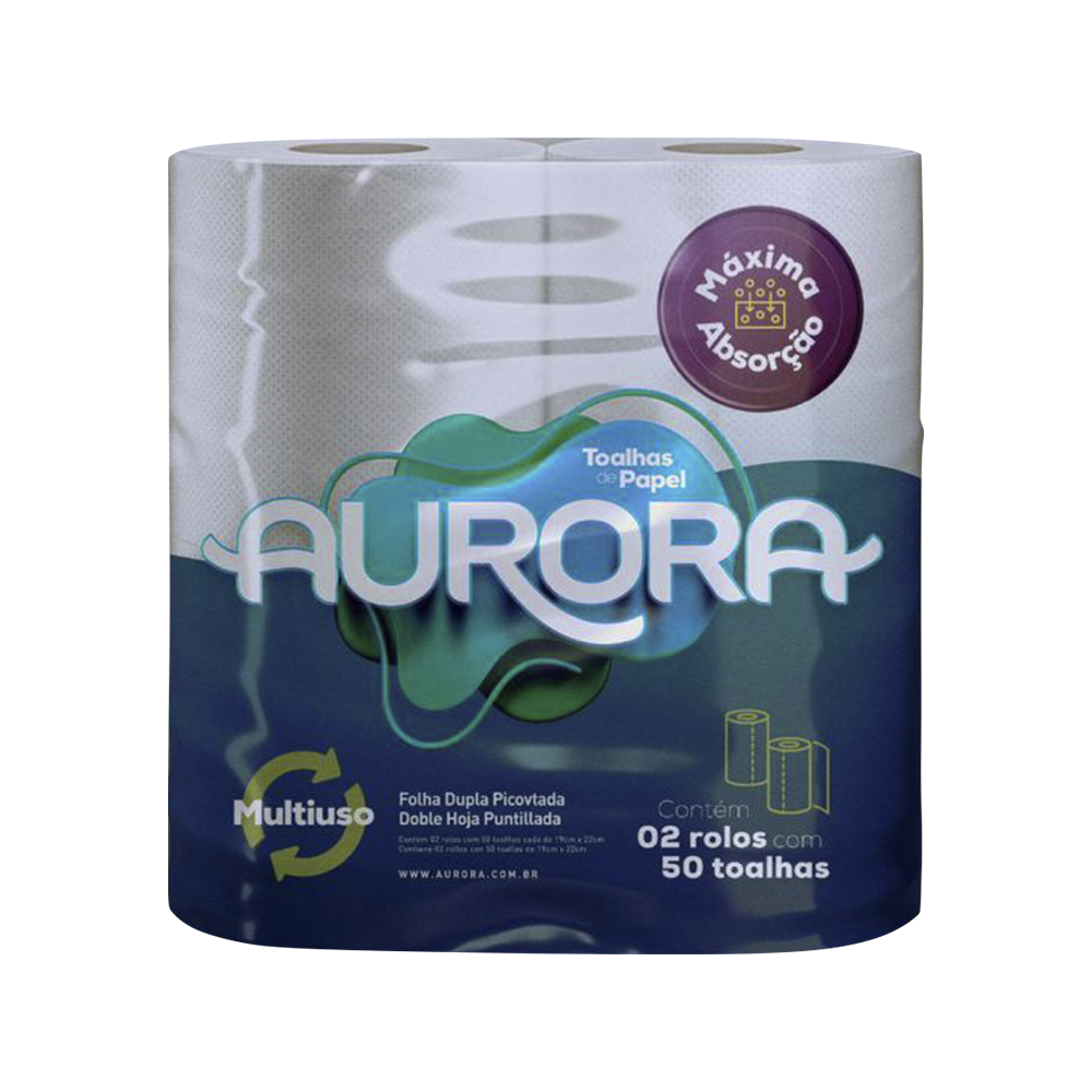 PAPEL TOALHA FL DUPLA 19X19CM 1X2U AUROR