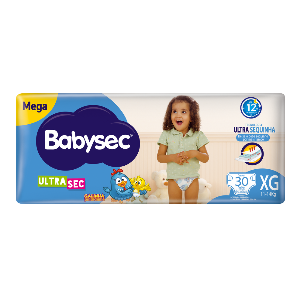 FRALDA BABYSEC ULTRA MEGA XG 1X30UN