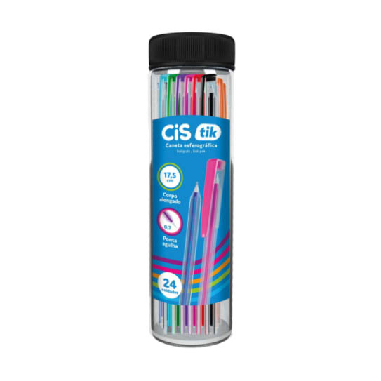 CANETA ESFER SORT TIK CIS 1X24UN POTE