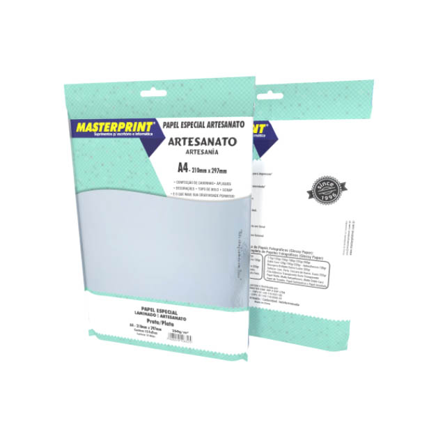 PAPEL LAMINADO MASTER PRINT PRATA (1X10F