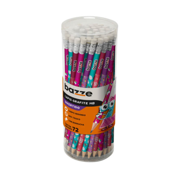 LAPIS PT C B DIVERTIDO BAZZE 1X72UN