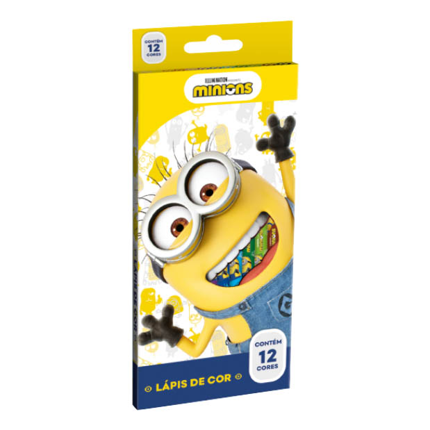 LAPIS DE COR GD MINIONS TRIS 1X12UN