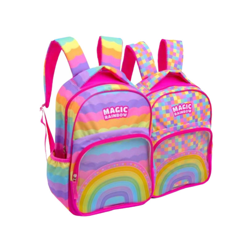MOCHILA INF FEM PREMIUM MAGIC RAINB KIT1