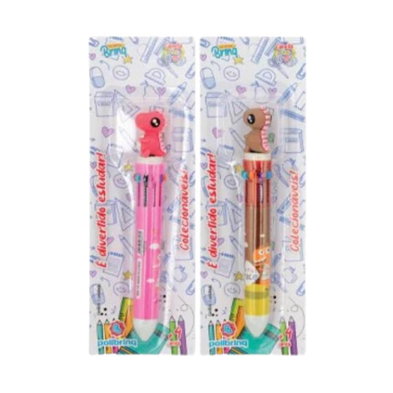 CANETA DINOS 10 COR EM1 SCHOOL 1U