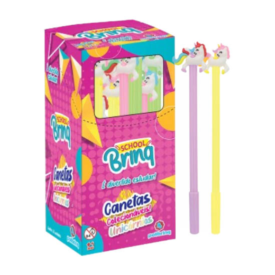 CANETA UNICORNIOS SCHOOL BRIN 1X20UN