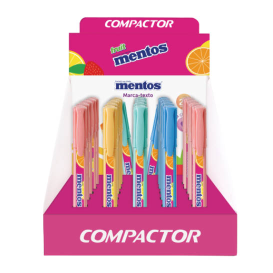 MARCA TEXTO  MENTOS CORES COMP 1X25UN