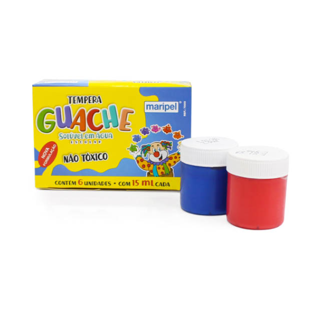 TINTA GUACHE 15ML 06 CORES SOR WAL 1X6UN