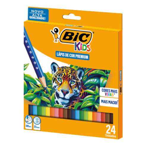 LAPIS DE COR  MADEIRA PREMIUM BIC 1X24UN