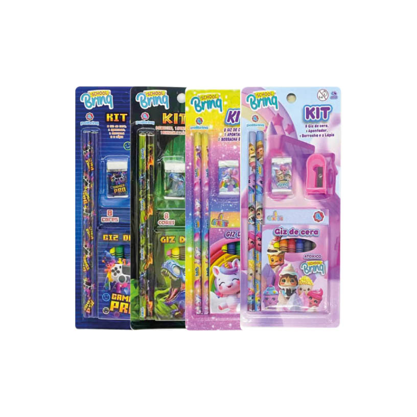 KIT ESC C GIZ DE CERA SCHOOLBRINQ 5U