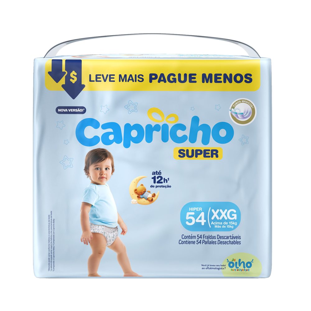 FRALDA CAPRICHO SUP TIRA BAG XXG 1X54UN