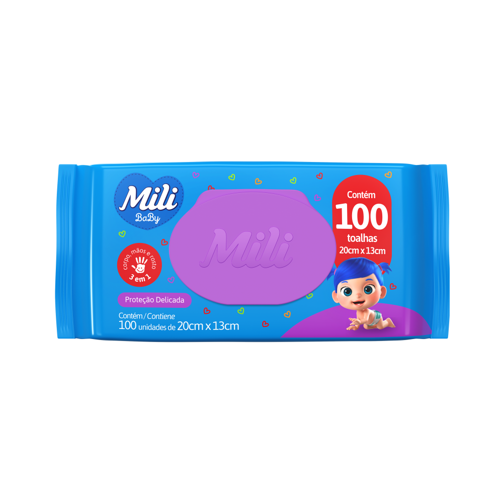 TOALHA UMED MILI BABY 1X100UN