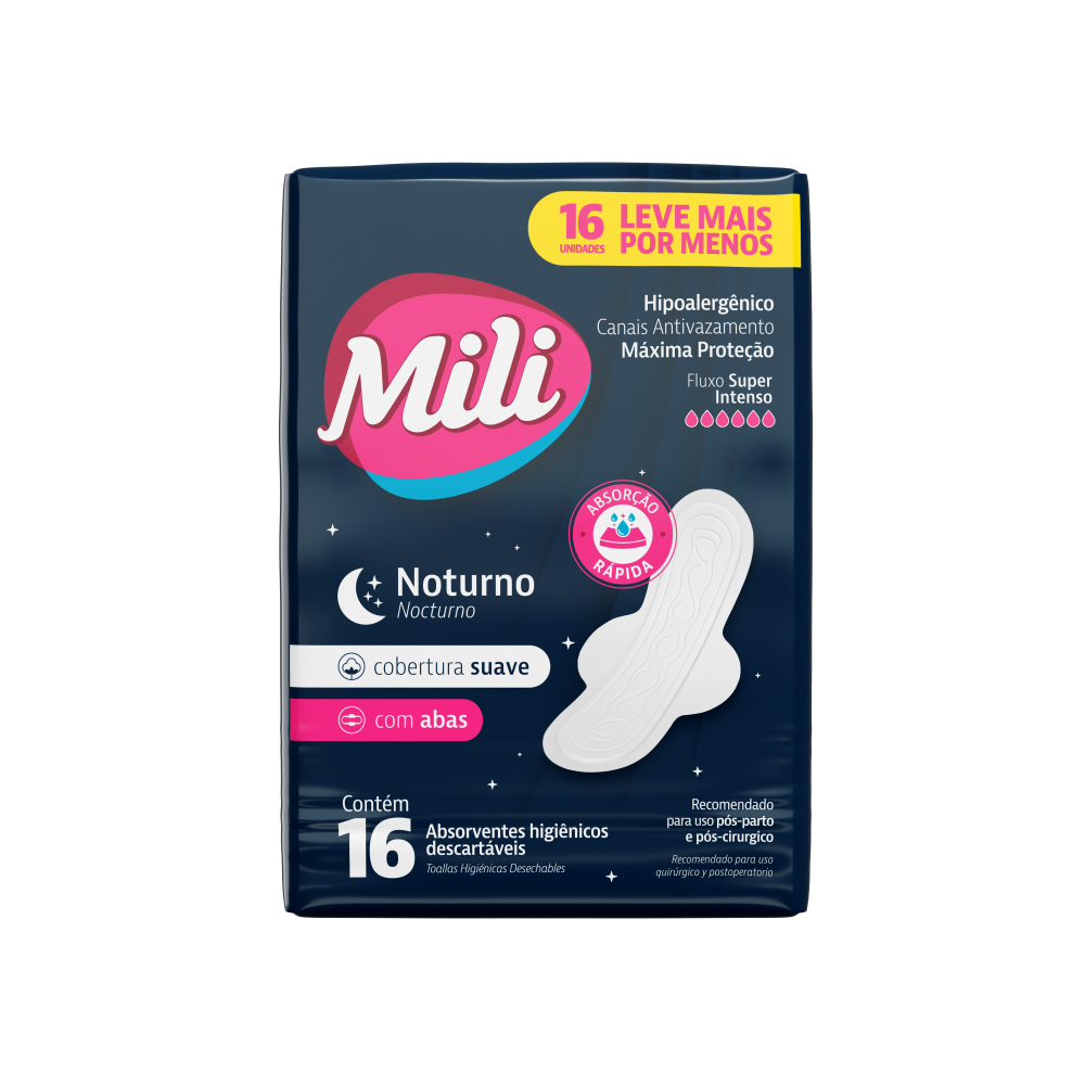 ABS MILI NOTURNO SUAVE C ABAS 1X16UN