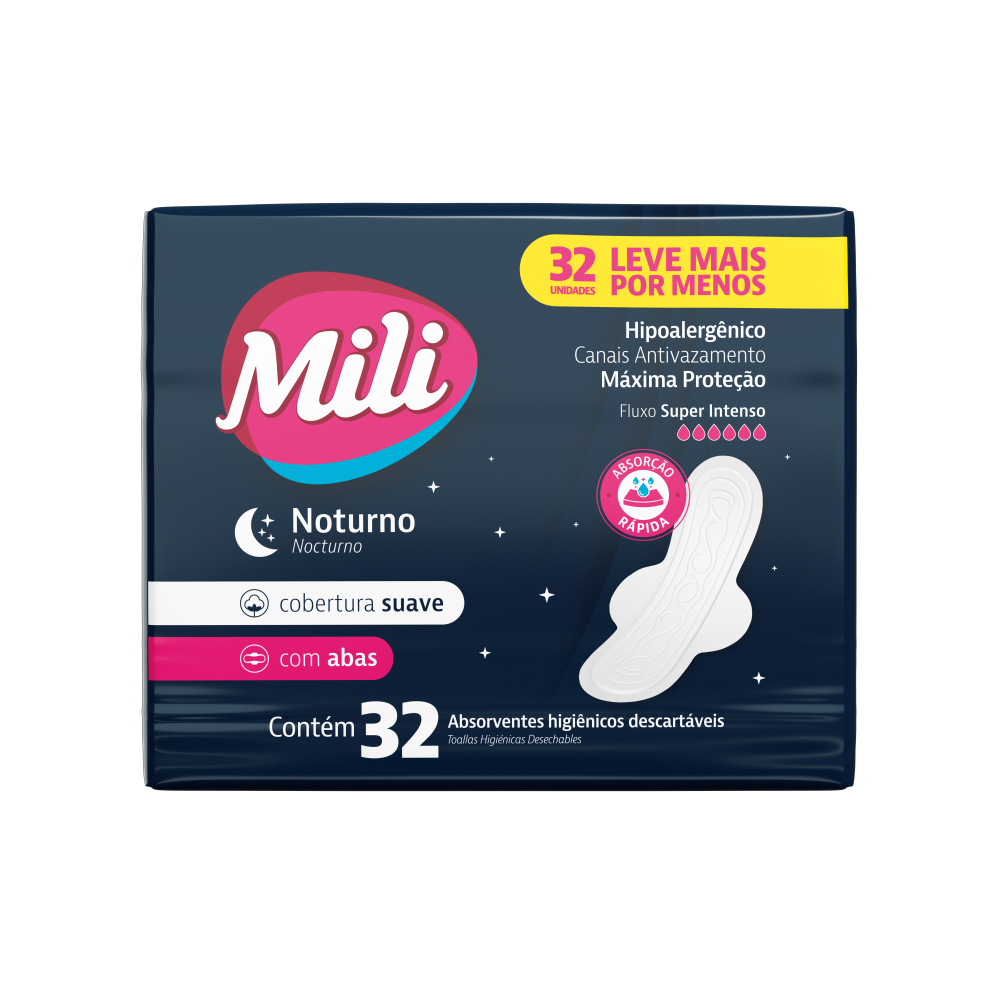 ABS MILI NOTURNO SUAVE C ABAS 1X8UN