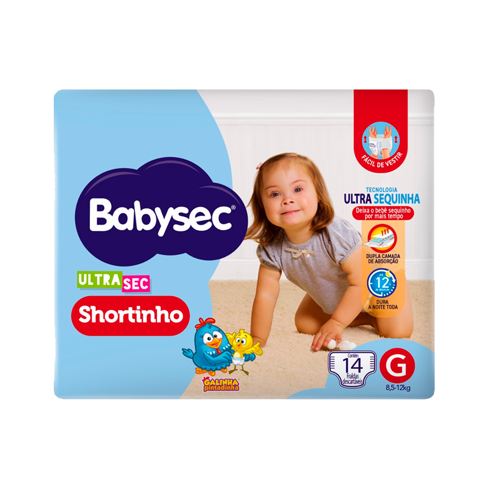 FRALDA BABYSEC US  SHRT G 1X14UN