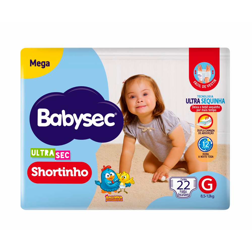 FRALDA BABYSEC US SHRT MEGA G 1X22UN