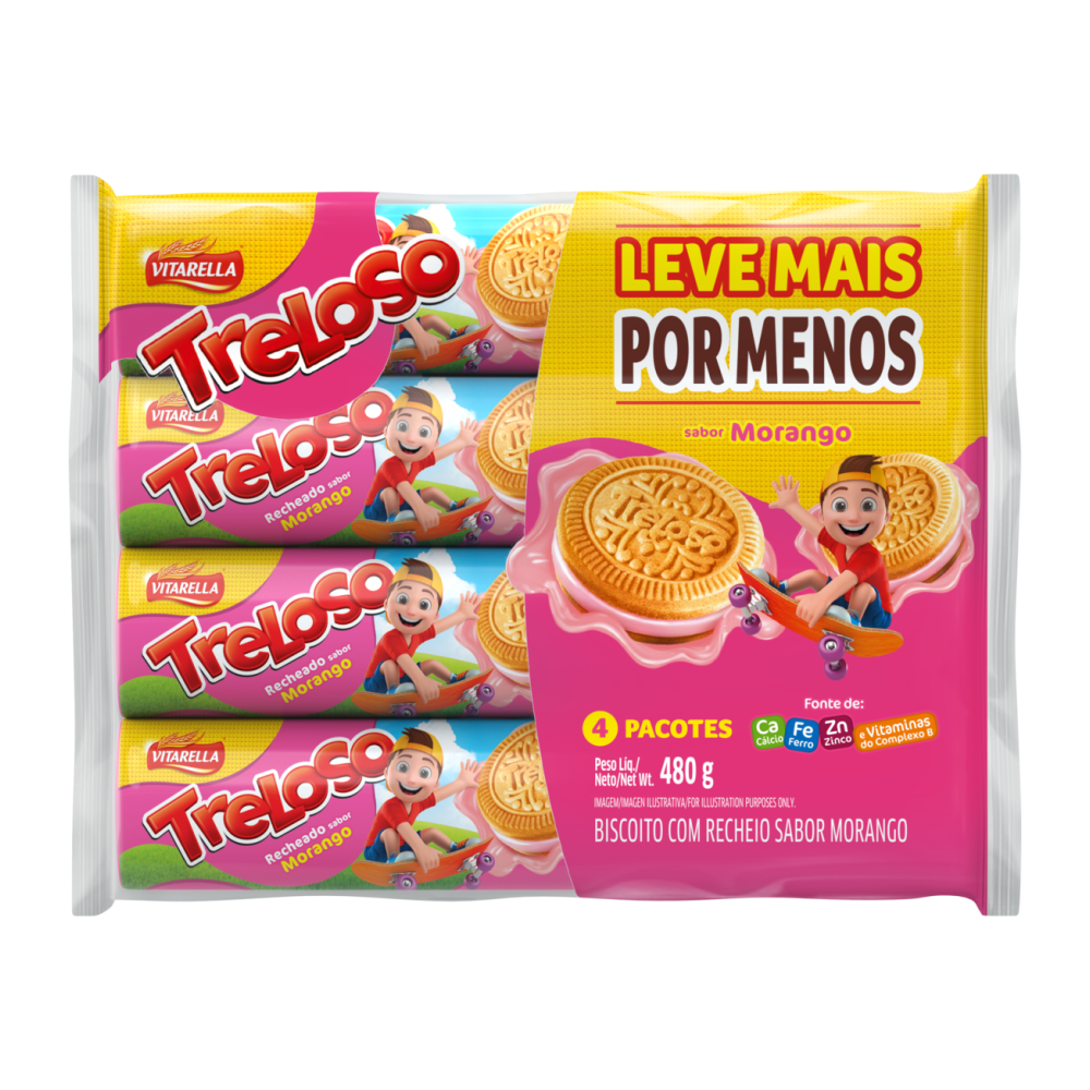 BISC RECH. TRELOSO MORANGO 1X480G