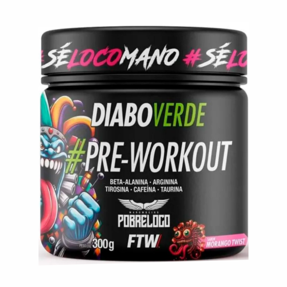 PRE WORKOUT POBRELOCO MORANGO 1X300G