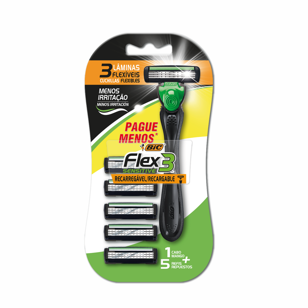 BARB  REC BIC  FLEX 3L SENSI 5REC 1X1UN
