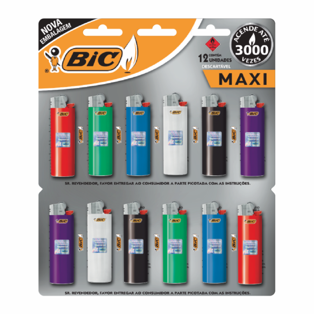 ISQUEIRO BIC MAXI J6 CT 1X12UN